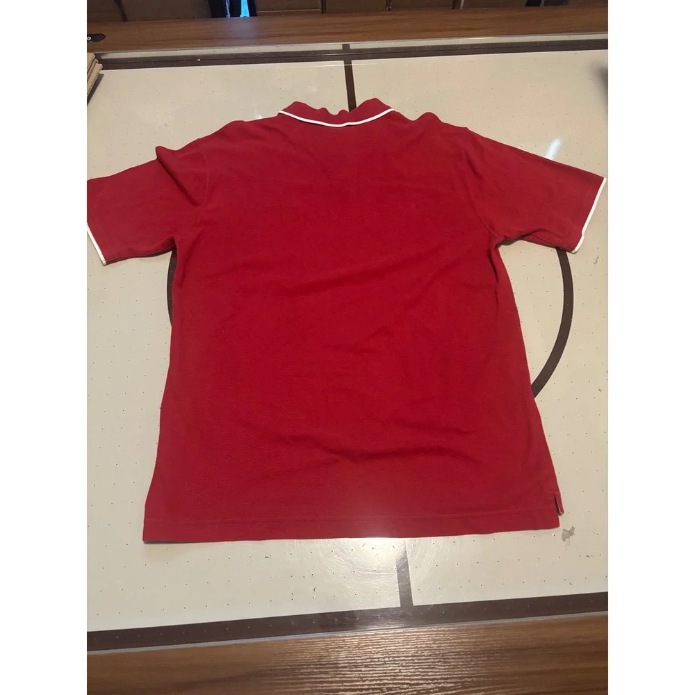 266 Nike Oklahoma Sooners OU Polo Shirt Mens Medium Red Short Sleeve NCAA